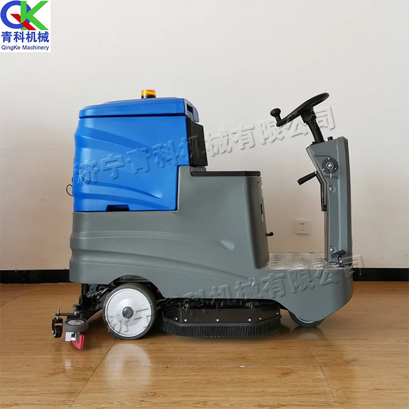 Driving scrubber truck industrial factory with mopping machine supermarket property garage electric industrial scrubbers