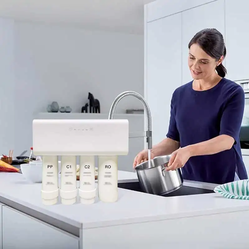 wholesale kitchen under sink water treatment appliance electric water pump dispenser 3 stages ro membrane bacteria water filters