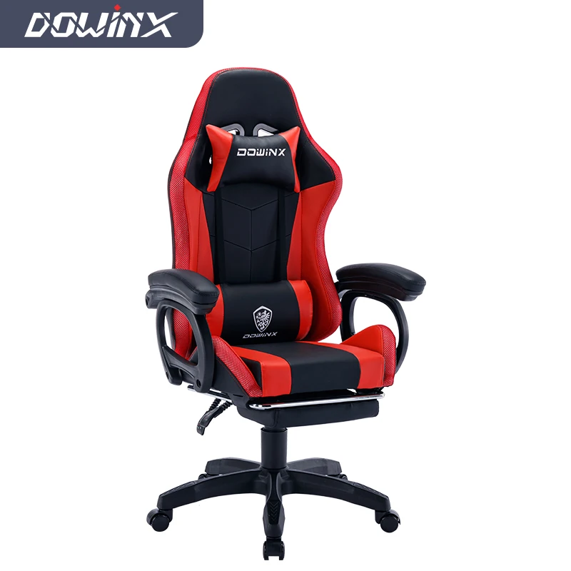 Ergonomic Computer Chair with Massage and Footrest Reclining Game Chair for Adults Gaming Chair with Speakers and LED Lights