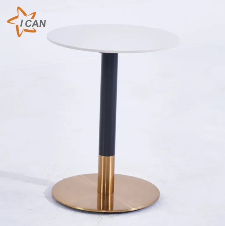 White Round Dining Outdoor Tabletop Coffee Shop Furniture Garden Patio Restaurant Table
