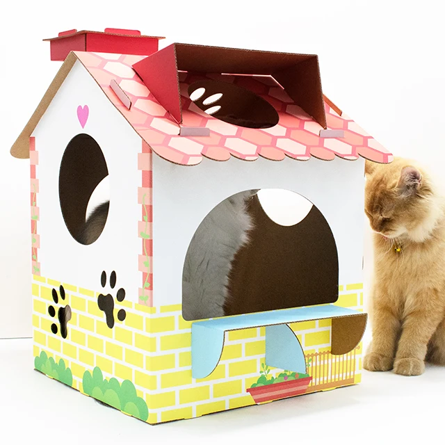 Tonton 2023 New Cat House with Printing Pet Cages & Houses Cat House Pet Carriers Indoor pet products cat supplies