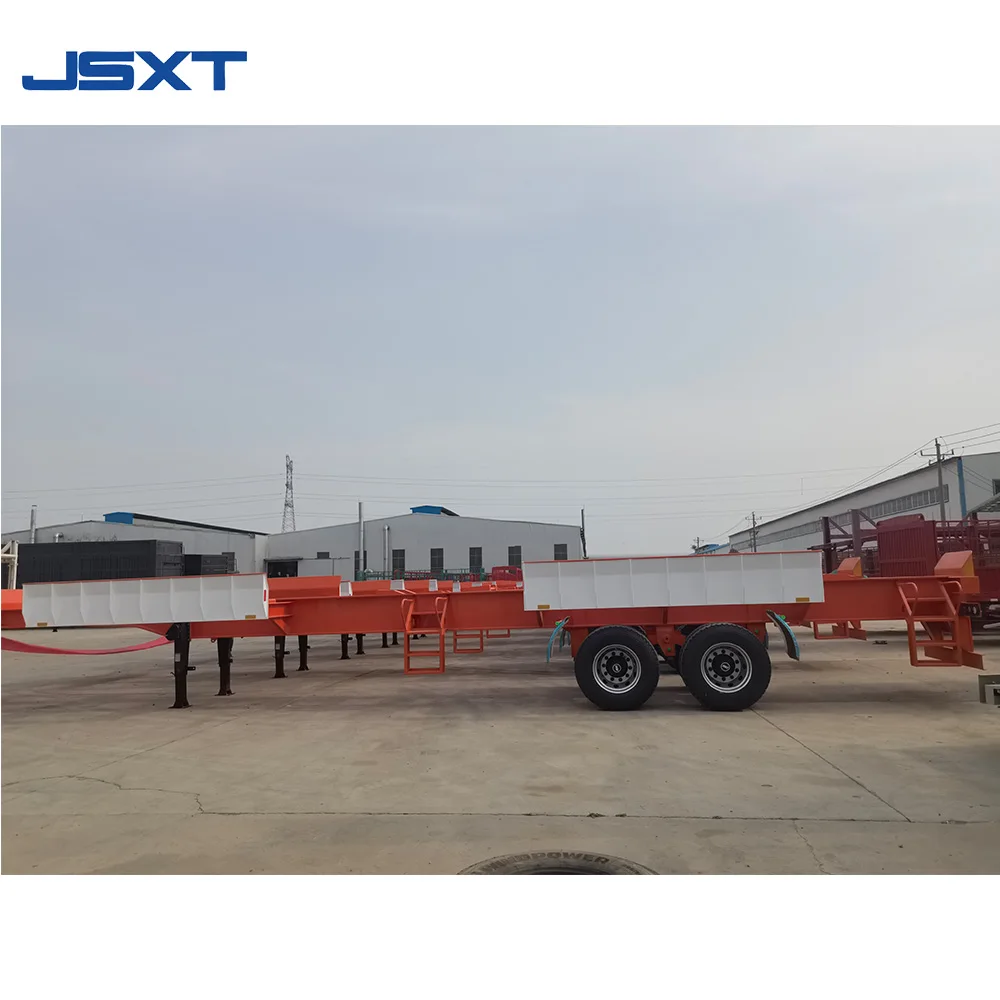 2 Axle Terminal Skeleton 20ft Container Port Transport Truck Semi-Trailer