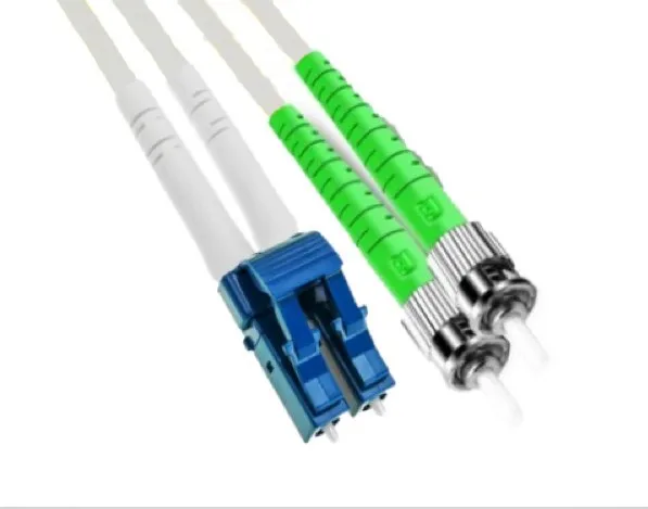 Patch Cord LC/UPC-ST/APC DX G657a2 9/125um Fiber Pre-Term Assemblies White Fiber Optic Cable Free Sample 1M