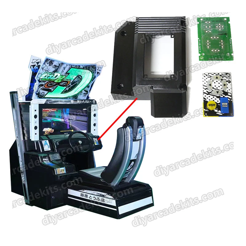 Indoor Amusement Arcade Simulator Initial D 8 Racing Car Machine Street Racing Arcade Game Machine Keyboard With Shell