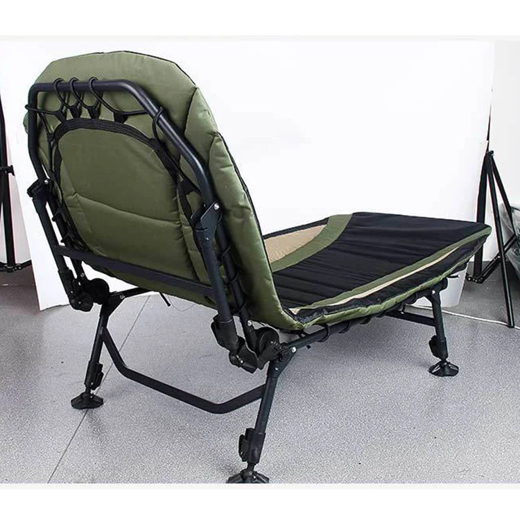 Роскошное высококачественное складное постельное кресло для ловли карпа с алюминиевым полюсом для рыбалки и кемпинга