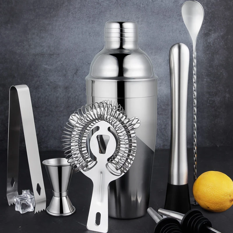 Stainless Steel Bar Tools Bartender Kit Cocktail Shaker Set