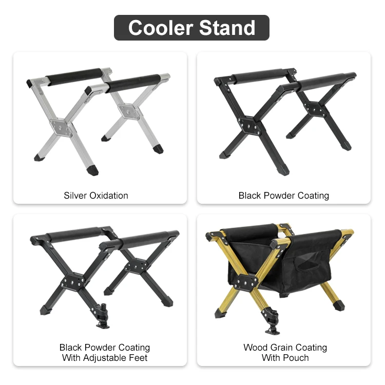 Outdoor Camping Foldable Insulation Box Frame multi-function Aluminum Alloy Bracket Shelf Freezer Cooler Stand
