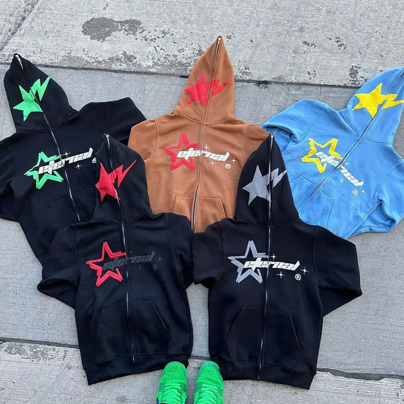 wholesale unisex 100% cotton heavy weight manufacturer custom 3d puff printing hoodie for men