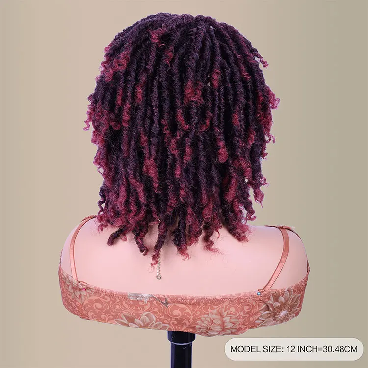 FH cheap short afro wave synthetic braiding crochet hair wigs extensions vendor for women