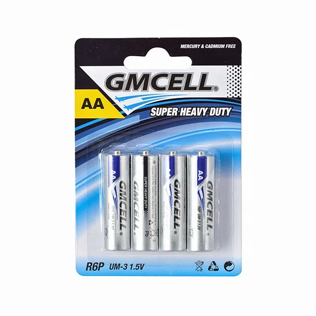 GMCELL сверхмощный углеродный 1 5 В Alu фольга 105 минут R6P AA № ультра Аккумулятор для грузовика