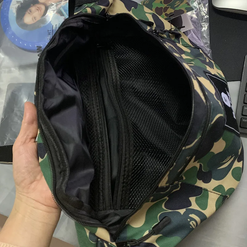 BAPE 2021 армейская зеленая камуфляжная повседневная спортивная сумка-мессенджер поясная