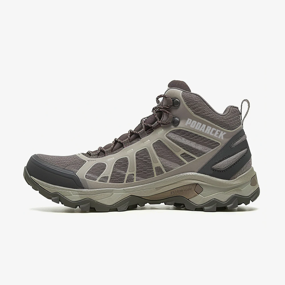 Custom Genuine Leather Men Outdoor New Faux Leather Upper Trekking Climbing Boots Hiking Shoes for Men