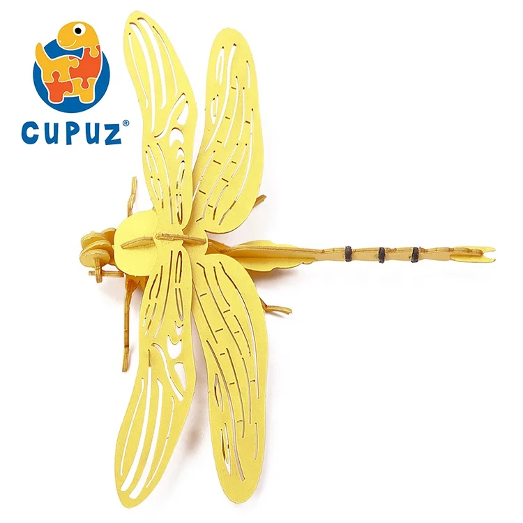 Dragonfly 3d paper insect model puzzle craft