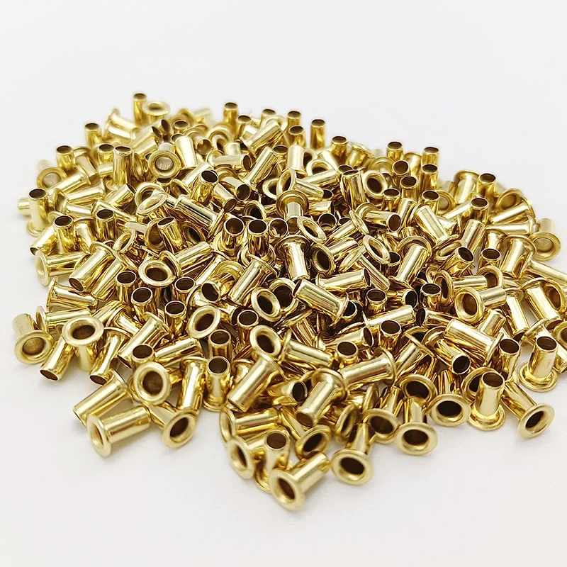 Custom Tubular Eyelets Rivets for pcb Brass / Copper Rivets 2.9mm