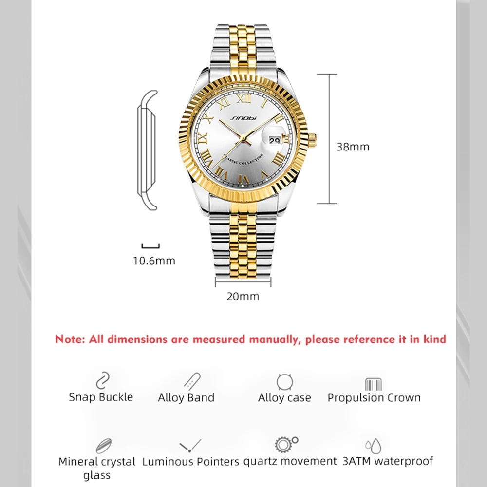 Calendar Watch Men high quality Stainless Steel Strap from China Watch Factory