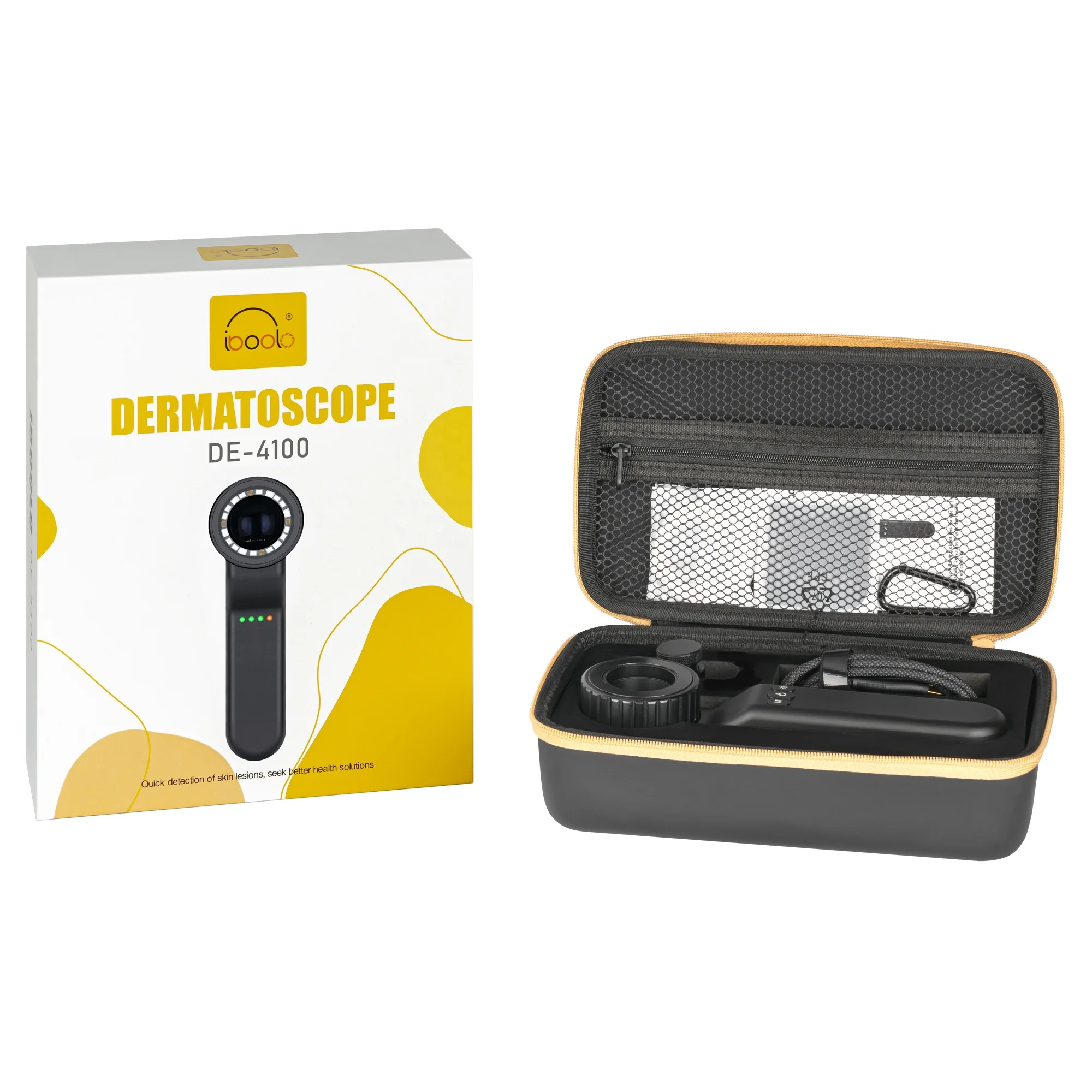 IBOOLO DE-4100 Advance Professional Optiacl dermatoscopio, the best handheld dermatoscope in the world
