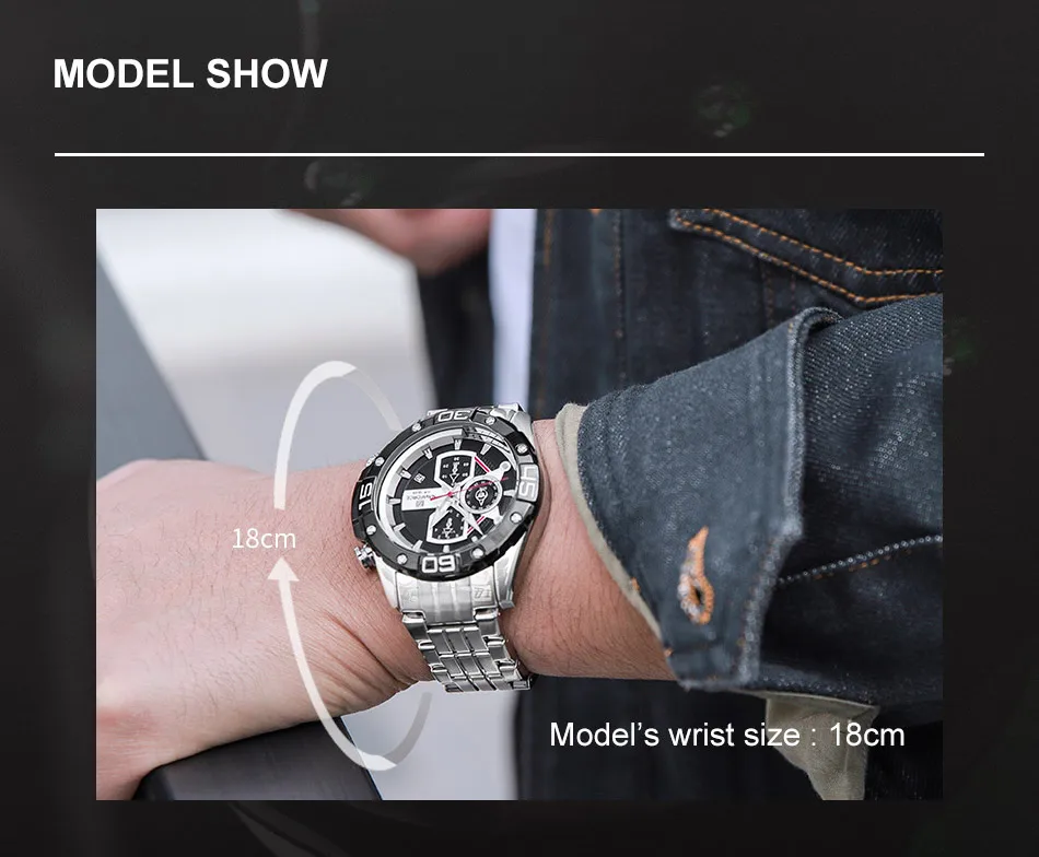 NAVIFORCE 8018 SBS 2021 New hot selling Classic Watch For Men Quartz Chronograph Movement Wristwatch 3ATM Waterproof