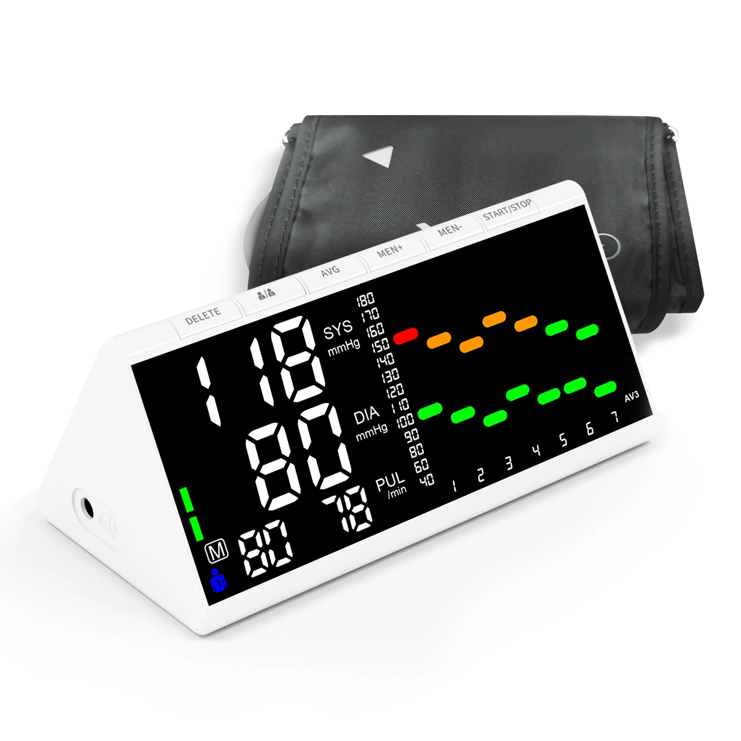 BP Machine Digital Blood Pressure Monitor Tester Tensiometer  Portable Meter Smart Sphygmomanometer Trend Blood Pressure Machine