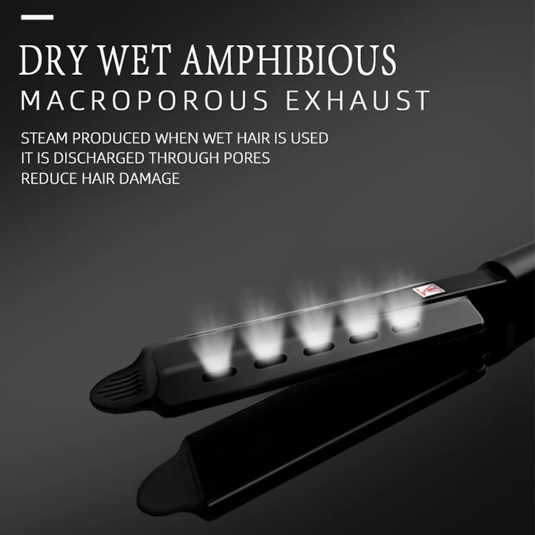 Amazon Professional Salon Wet Dry Fast Styler Ceramic Tourmaline Ionic Flat Iron Steam Hair Straightener