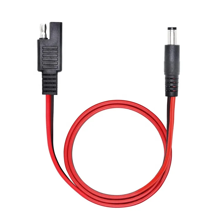 Штекер постоянного тока 14AWG 5,5x2,1 мм, штекер на 2 контакта SAE, Удлинительный кабель для автомобильной солнечной панели Rv