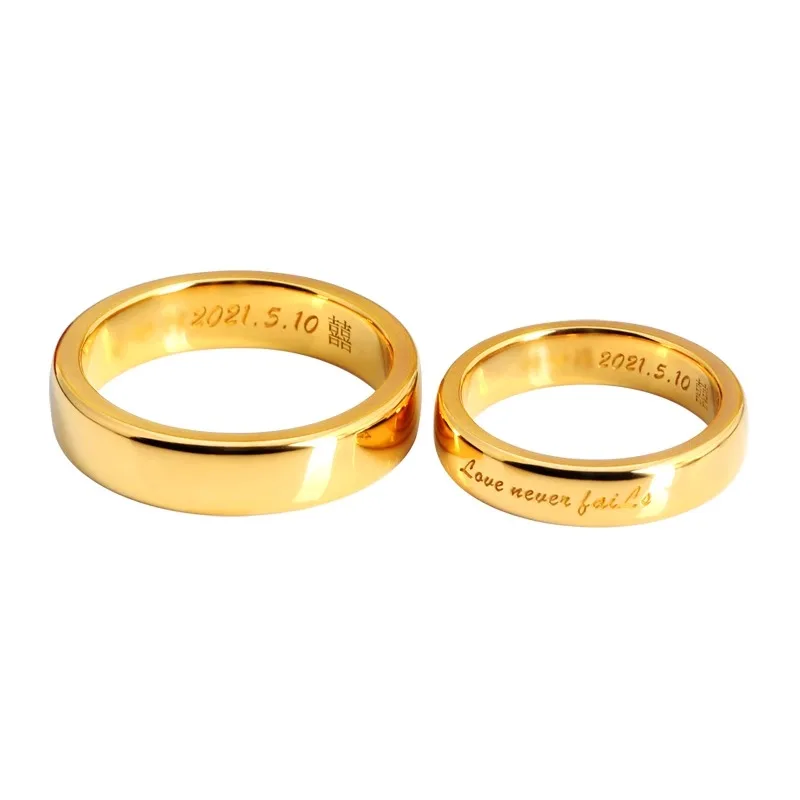 Simple Girls Wedding And Engagement Minimalist Jewelry Gold Plated Rings For Women And Men S925 Sterling Silver Aperture Ring