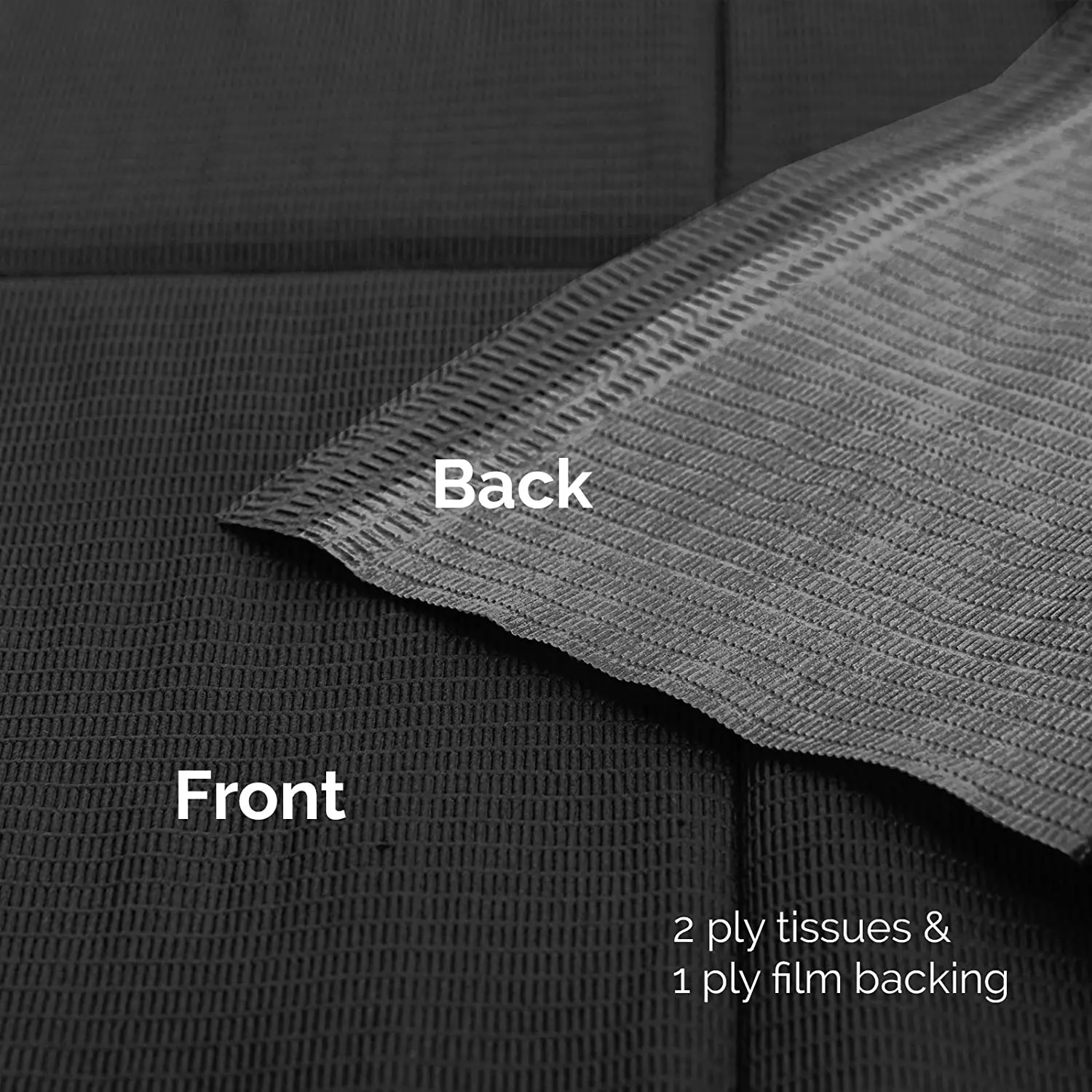 SJ Black quality dental bibs 3ply waterproof absorbent patient medical comfortable disposable dental bib