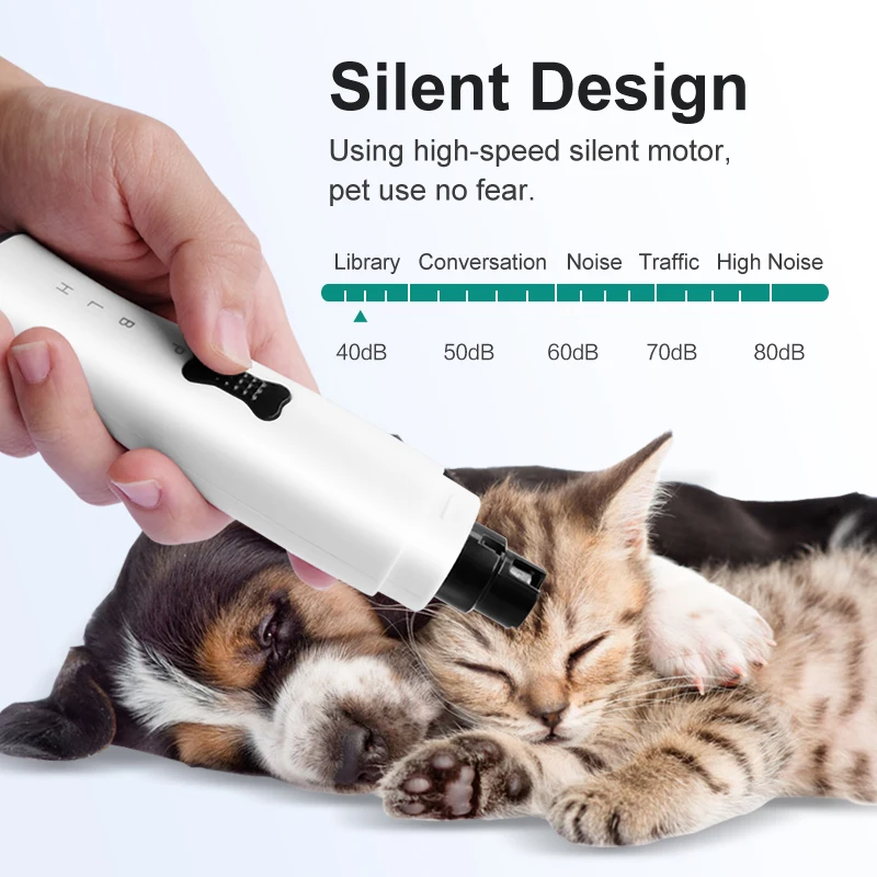 
Electric Pet Paws Nail Grinder Professional Dog Cat Grooming Claw Nail Clippers Trimmer 