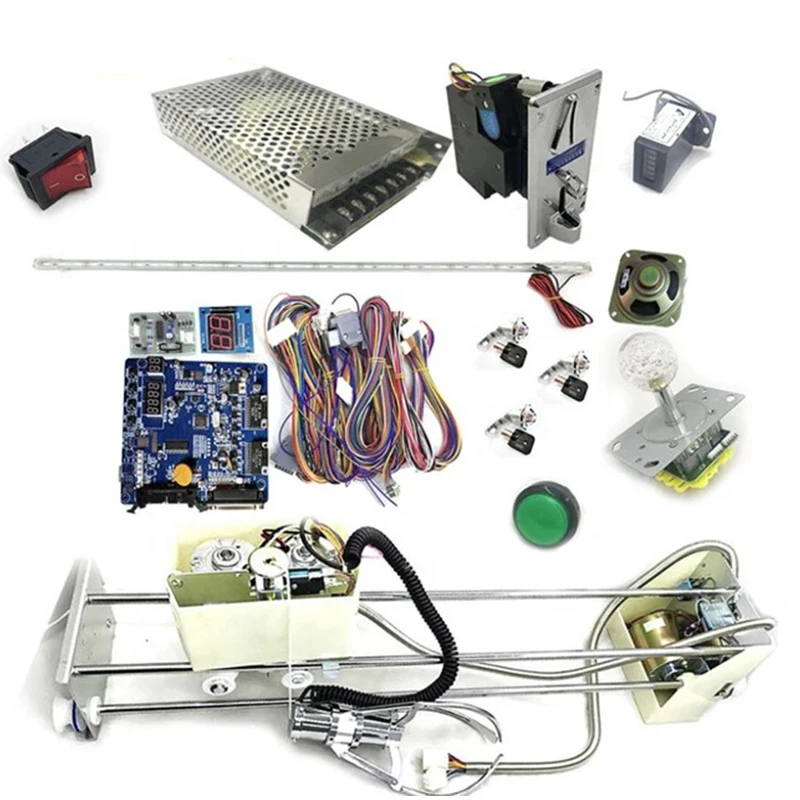 Dolls coins credit sensor  voltage stand ic program nayax cabina claw-machine-spare-parts assemble main board Claw machine kits