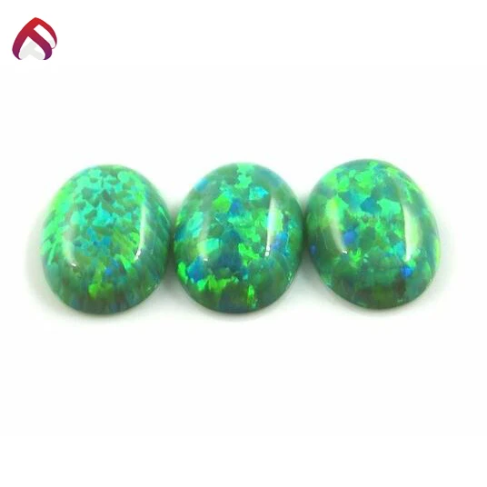 Hot Sale Oval Shape Cabochon Wholesale Lab Created Opal Oval High Grade Quality Ethiopian Fire Opal Cabochon Loose Gemstone Heat