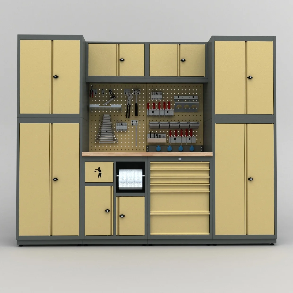 Modular Tool Cabinet System for Mechanic Garages