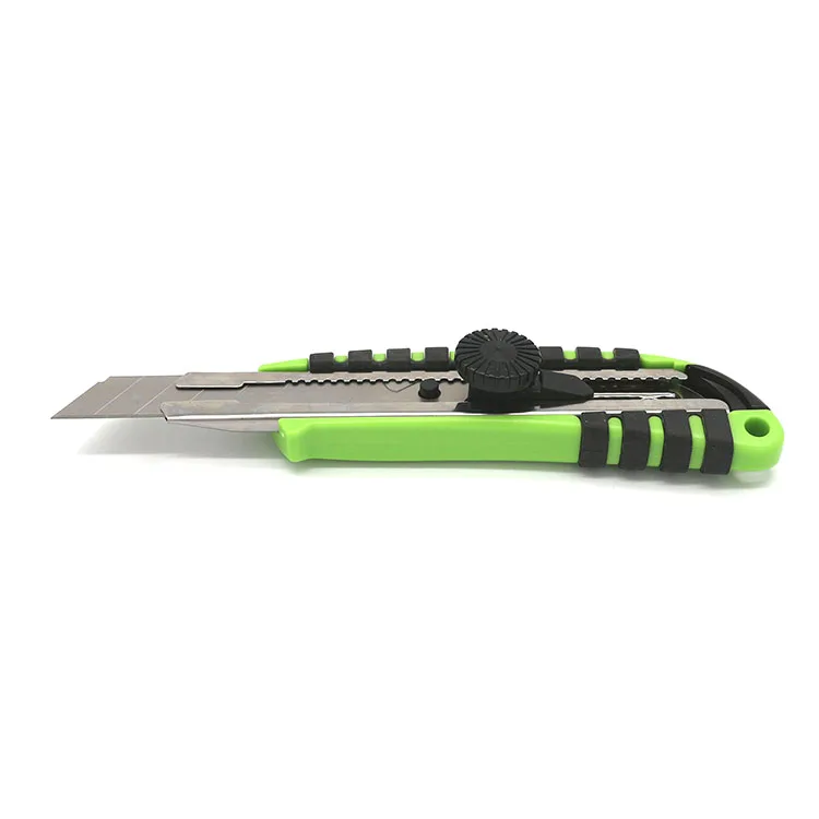 
Auto lock 18mm retractable utility knife soft rubber handle utility knife 