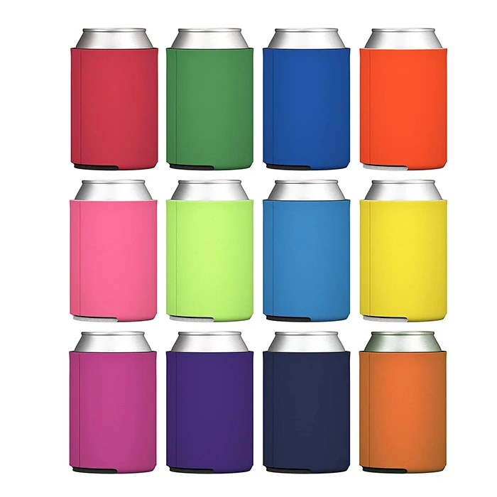 Custom Collapsible Neoprene Wedding Koozy Soda Cover Cooler Personalized Sublimation Can Sleeves Colorful Beer Cooler Koozys