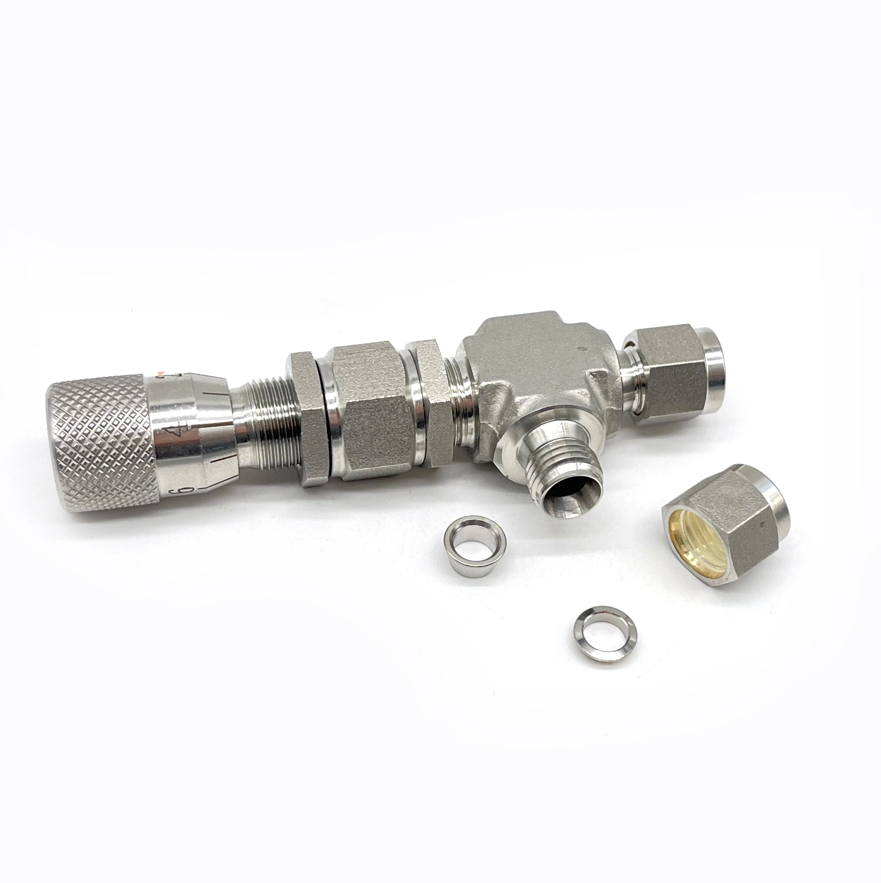 Hydraulic micro metering valve air flow swagelok type needle valve v meter pressure fuel water meter valve