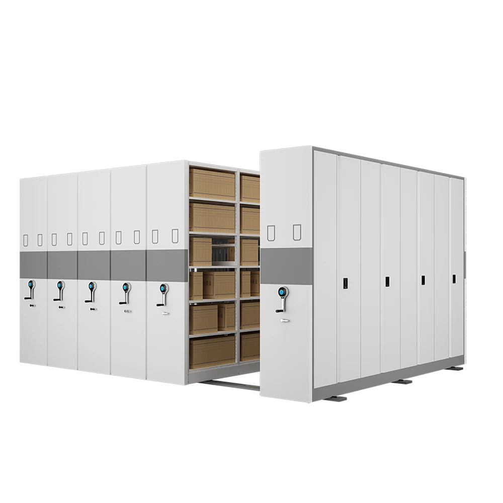 Archive Mobile Shelving System Cabinet For Bank Hospital Mechanical Mobile Racking System