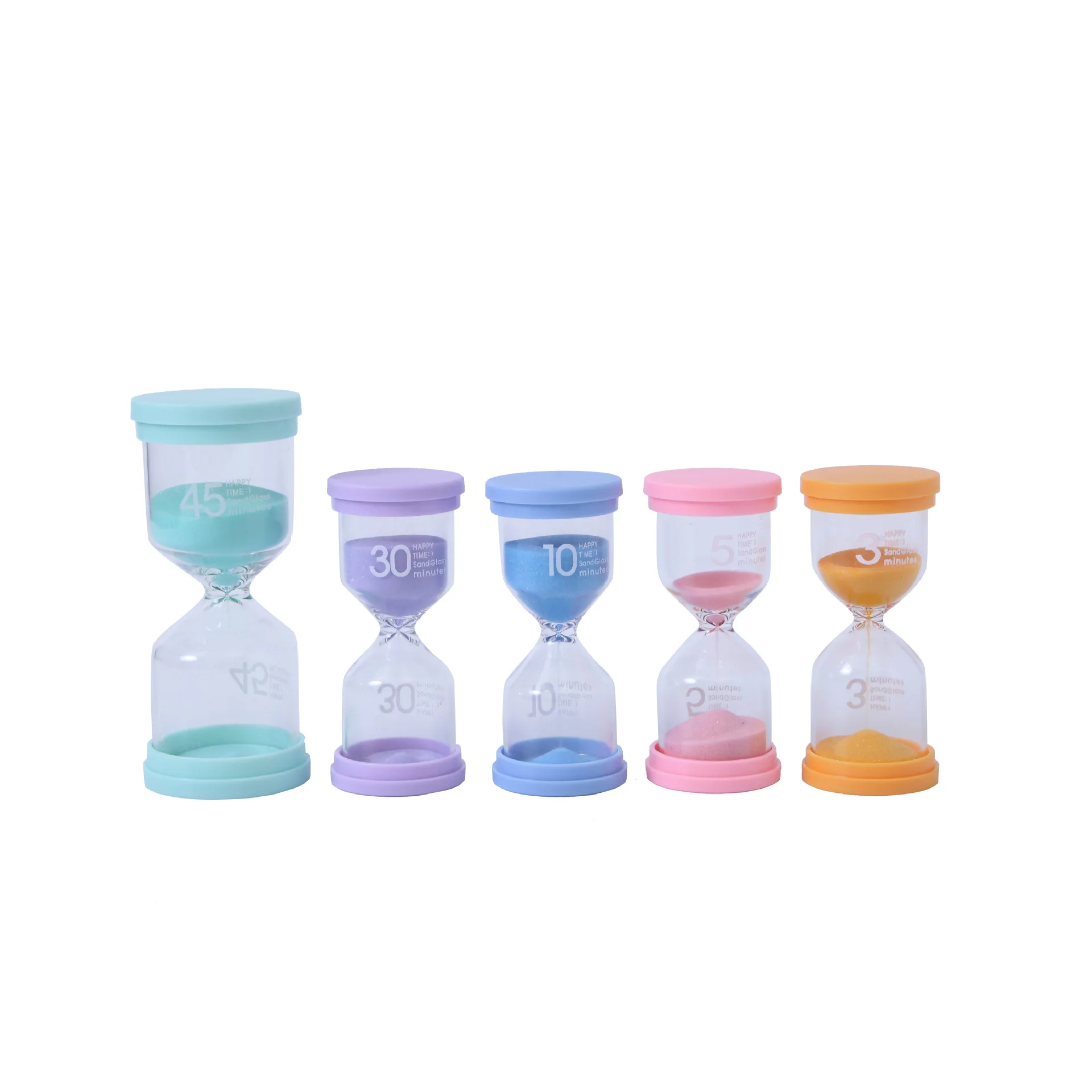 Hourglass Macaron Fresh Color Glass Timer Funnel Creative Gift Home Decoration Craft Gift Glass Timer