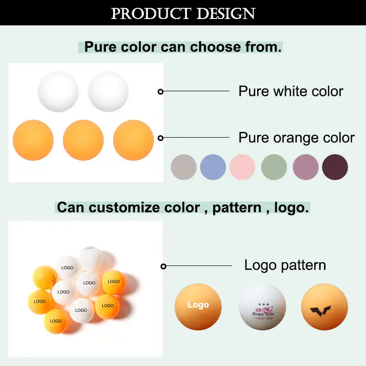 40Mm 2.8G Seamless Entertainment Table Tennis Balls Mixed Colors Ping Pong Balls For Game and Advertising