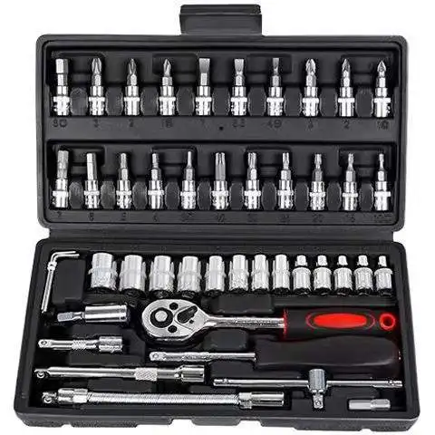 Set of 43pcs Cr-V socket ratchet wrench combination tool kits professional repair tools herramientas automotriz