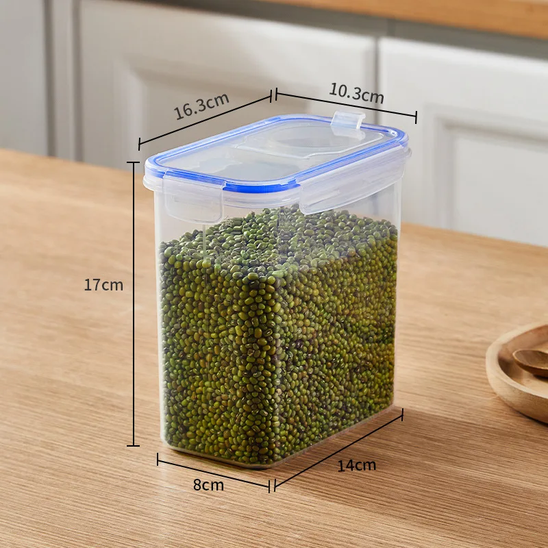 Kitchen Sealed Canister for Grains & Pulses, Home Storage, Insect & Moisture Proof, Plastic Preservation Box