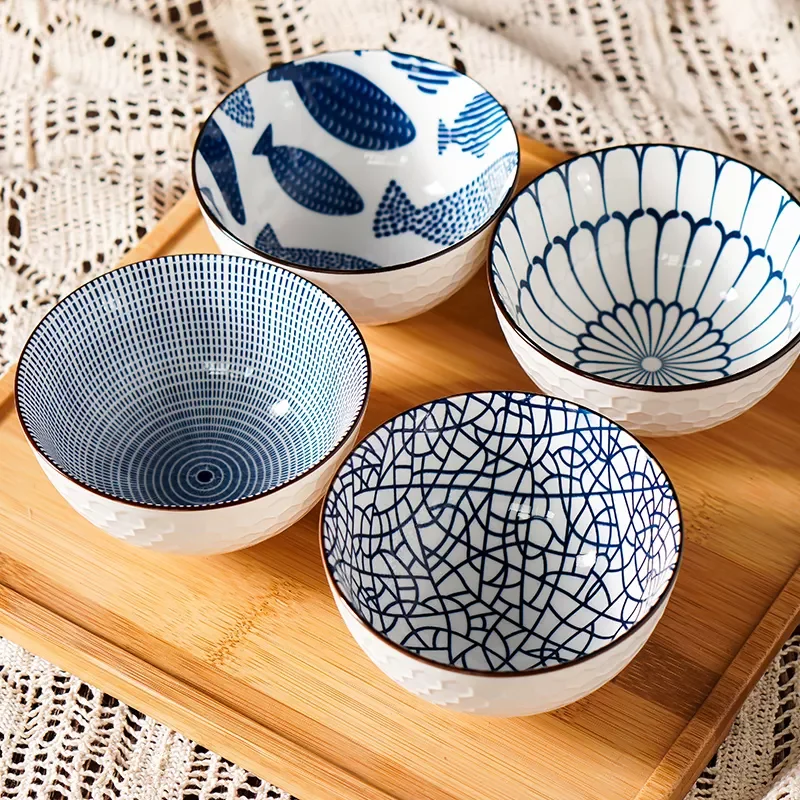 custom gift boxes ceramic bowls set  wedding gifts for guests souvenirs porcelain bowl gift items handmade bowl