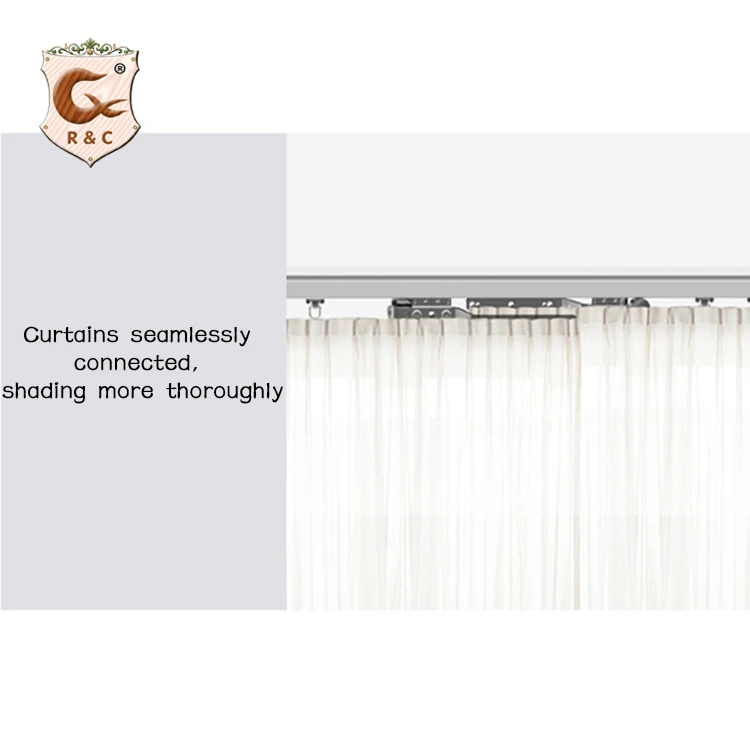 Wholesale Custom R&C Motor Ceiling Curtain Track Motorized Curtain Rail Track