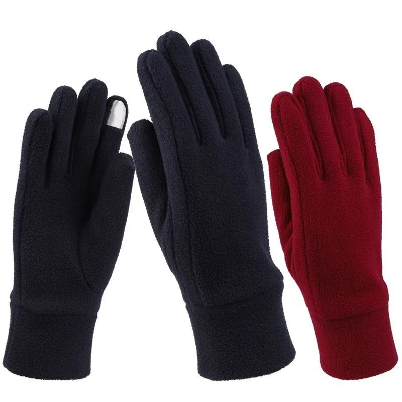 High Quality Outdoor Ski Sports touch screen Fleece Gloves Winter Warm Polar Fleece Gloves