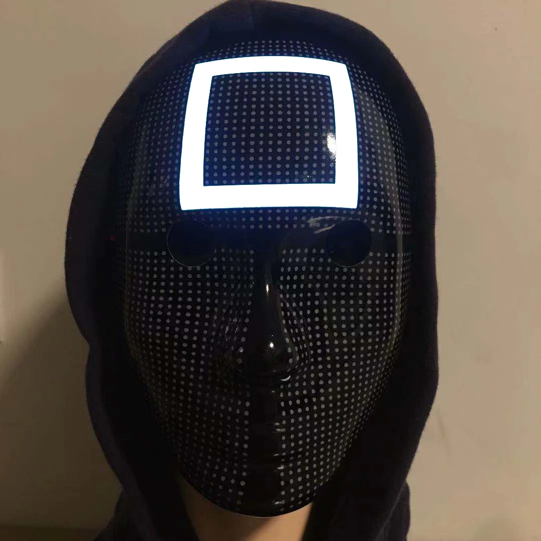 LED Squid Game Mask Games for Men Women 2021 TV Cosplay Masquerade Accessories Halloween Props