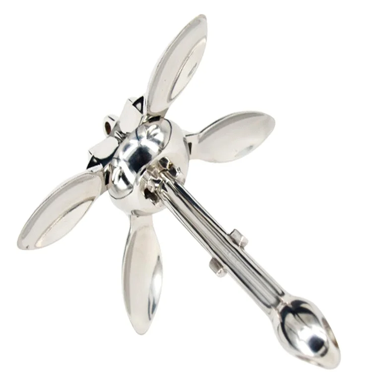 Best sale precise casting marine grade stainless steel folding grapnel anchor ship anchor