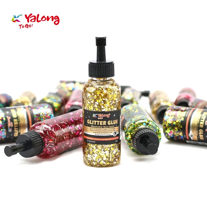 DIY Handwork Gold-dust Glitter Liquid Glue 50/70/100/120 ml 6 Colors Mix Gold