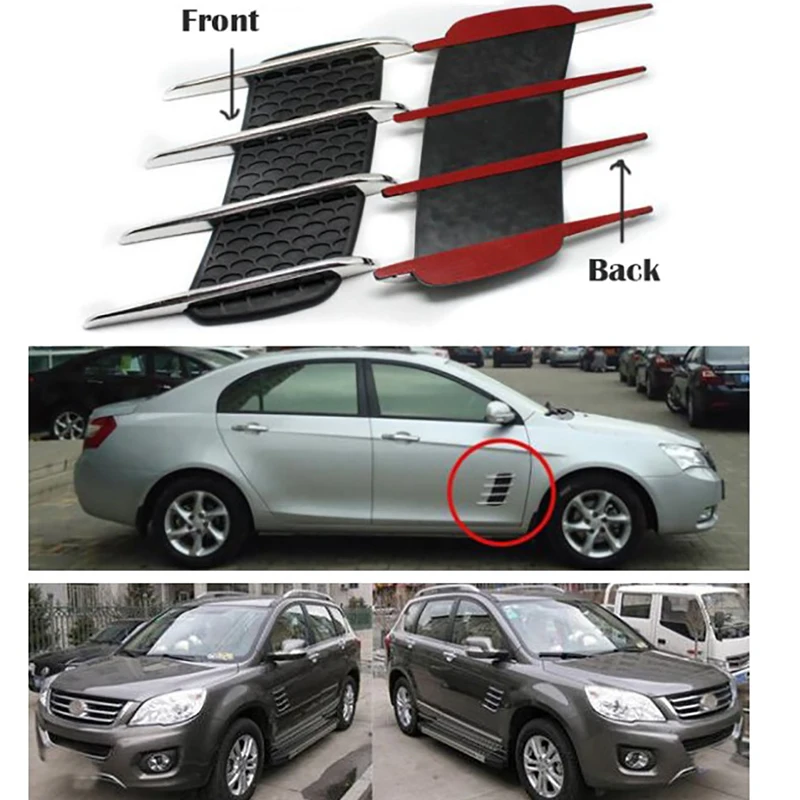 Drop shipping 3D Decoration Car Air Flow Fender Shark Gills Side Vent Mesh Car Stickers Auto Other Exterior Accessories