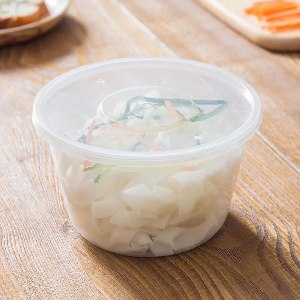 Microwave Freshware reusable 24oz 32oz 38oz black round pp plastic meal prep Bowls for salad vegan