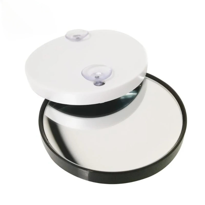 Portable 3 Color Lights Compact Led Mirror Vanity Makeup Mirror with 10x Magnifying Mirror Custom Rechargeable Travel Silver