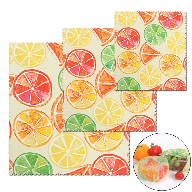 Direct Factory Customizable Natural Eco-friendly Reusable Organic cotton Beeswax Food Wrap