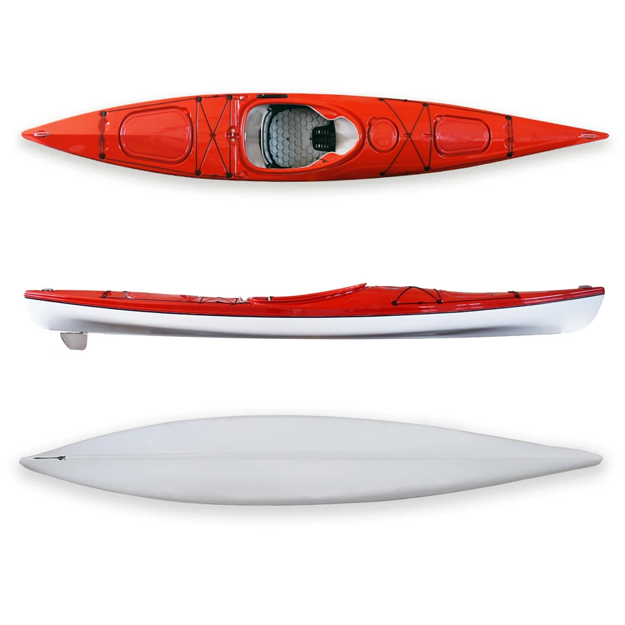 Ridgeside 14.2 ST Sit in river kayak One person ABS Thermoformed single ocean touring sea kayak with rudder system