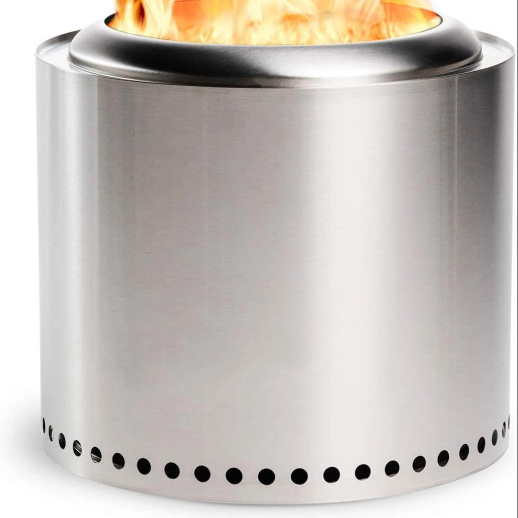 Бездымная уличная Жаровня из нержавеющей стали для заднего двора 15/19, 5 дюймов, жаровня из натурального дерева без газа или пропана